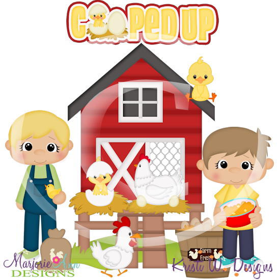 Cooped Up-Boys SVG Cutting Files/Paper Piecing +Clipart - Click Image to Close
